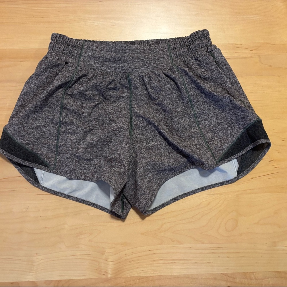 LULULEMON- Hotty Hot Low Rise Lined Short- 4” Gray